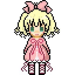 1girl auto_tagged bangs blonde_hair cross-section hinaichigo image mosaic_censoring pixel_art pixelated simple_background solo white_background