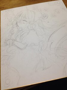 Rating: Safe Score: 0 Tags: 1girl auto_tagged costume_switch dress frame frills image long_hair long_sleeves looking_at_viewer maid monochrome photo simple_background sketch solo traditional_media white_background User: admin