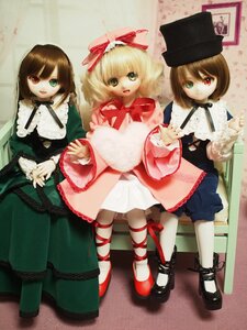 Rating: Safe Score: 0 Tags: 3girls blonde_hair bow brown_hair doll dress hat heterochromia long_sleeves looking_at_viewer multiple_dolls multiple_girls open_mouth pantyhose pink_bow red_eyes ribbon scissors short_hair siblings sisters smile souseiseki suiseiseki tagme twins User: admin