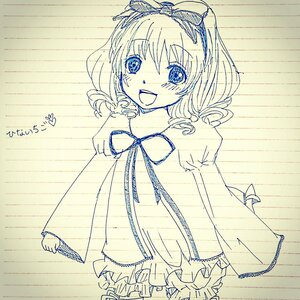 Rating: Safe Score: 0 Tags: 1girl :d auto_tagged bloomers blush bow cardigan dress drill_hair hair_ribbon hinaichigo image monochrome open_mouth ribbon smile solo tears underwear User: admin