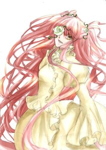 Rating: Safe Score: 0 Tags: 1girl dress flower frills hair_flower hair_ornament image kirakishou long_hair pink_hair rose smile solo striped ultimate_madoka very_long_hair yellow_eyes User: admin