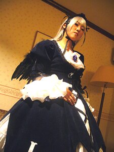 Rating: Safe Score: 0 Tags: 1girl black_dress blonde_hair choker cleavage dress frills gothic_lolita long_hair long_sleeves photo solo suigintou User: admin
