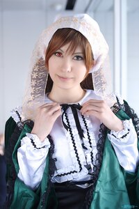 Rating: Safe Score: 0 Tags: 1girl black_ribbon blurry brown_hair depth_of_field frills heterochromia lace lace_trim lips long_sleeves looking_at_viewer red_eyes ribbon solo suiseiseki User: admin