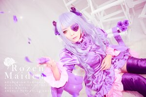 Rating: Safe Score: 0 Tags: 1girl barasuishou dress eyepatch flower frills hair_ornament long_hair long_sleeves purple_dress purple_flower purple_legwear purple_rose rose sitting solo thighhighs User: admin