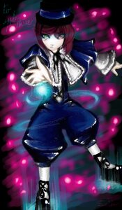 Rating: Safe Score: 0 Tags: 1girl blue_dress bow bowtie capelet frills hat heterochromia image long_sleeves looking_at_viewer red_eyes short_hair solo souseiseki User: admin