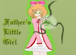Rating: Safe Score: 0 Tags: 1girl bow cowboy_shot dress green_background green_eyes hina_ichigo hinaichigo image long_sleeves looking_at_viewer pink_bow pink_dress ribbon simple_background solo standing User: admin