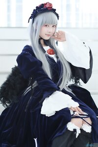 Rating: Safe Score: 0 Tags: 1girl bangs blunt_bangs dress flower gothic_lolita hairband hime_cut lolita_fashion long_hair long_sleeves looking_at_viewer rose silver_hair solo suigintou User: admin