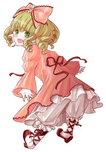 Rating: Safe Score: 0 Tags: 1girl blonde_hair bloomers bow dress drill_hair full_body green_eyes hair_bow hina_ichigo hinaichigo image long_sleeves looking_at_viewer open_mouth pink_bow ribbon shoes solo underwear User: admin