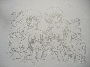 Rating: Safe Score: 0 Tags: 5girls auto_tagged blush image long_hair looking_at_viewer lying monochrome multiple multiple_girls on_stomach one_eye_closed short_hair sketch smile tagme tongue tongue_out traditional_media twintails User: admin