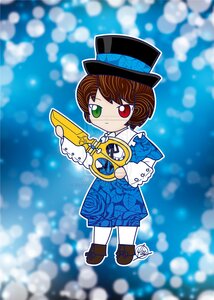 Rating: Safe Score: 0 Tags: blurry blurry_background blurry_foreground brown_hair depth_of_field flower full_body green_eyes hat heterochromia image long_sleeves red_eyes short_hair solo souseiseki standing top_hat User: admin