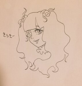 Rating: Safe Score: 0 Tags: 1girl bangs flower from_side hair_flower hair_ornament image kirakishou monochrome photo portrait profile simple_background smile solo User: admin