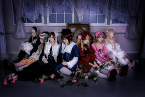 Rating: Safe Score: 0 Tags: 6+girls black_hair blonde_hair curtains dress flower hair_ornament hat long_hair multiple_boys multiple_cosplay multiple_girls pantyhose tagme top_hat window User: admin