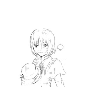 Rating: Safe Score: 0 Tags: 1girl greyscale hair_between_eyes image looking_at_viewer monochrome short_hair solo souseiseki striped upper_body User: admin