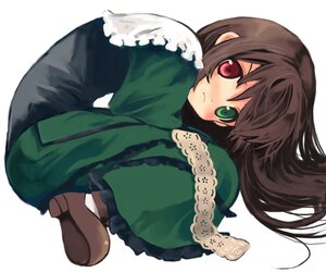 Rating: Safe Score: 0 Tags: 1girl bad_id bad_pixiv_id bangs blush brown_hair dress frills full_body green_dress green_eyes heterochromia image long_hair long_sleeves looking_at_viewer painttool_sai_(medium) red_eyes rozen_maiden shiratama_shima shoes simple_background solo suiseiseki white_background User: admin