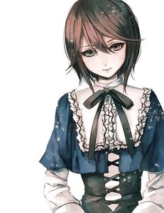 Rating: Safe Score: 0 Tags: 1girl black_hair black_ribbon closed_mouth frills image long_sleeves looking_at_viewer neck_ribbon ribbon shirt short_hair simple_background smile solo souseiseki striped upper_body white_background User: admin