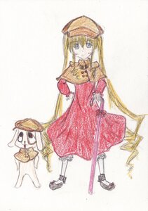 Rating: Safe Score: 0 Tags: 1girl blonde_hair blue_eyes dress hat image long_hair shinku solo twintails User: admin
