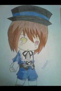 Rating: Safe Score: 0 Tags: 1girl artist_name brown_hair chibi hat image letterboxed short_hair shorts simple_background solo souseiseki traditional_media User: admin