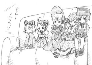 Rating: Safe Score: 0 Tags: bow closed_eyes couch dress drill_hair hat hina_ichigo image kanaria long_hair long_sleeves looking_at_viewer monochrome multiple multiple_girls shinku short_hair sitting suiseiseki tagme top_hat twin_drills User: admin