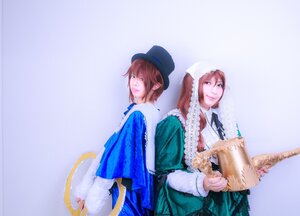 Rating: Safe Score: 0 Tags: 2boys back-to-back brown_hair dress hat multiple_boys multiple_cosplay siblings tagme User: admin