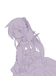 Rating: Safe Score: 0 Tags: 1girl arms_behind_back bangs blush closed_mouth dress eyebrows_visible_through_hair hair_ornament image long_hair monochrome puffy_sleeves short_sleeves solo striped suigintou vertical_stripes very_long_hair User: admin