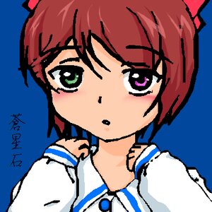 Rating: Safe Score: 0 Tags: 1girl blush dress hair_ornament image long_sleeves oekaki sailor_collar school_uniform serafuku short_hair simple_background solo souseiseki User: admin