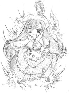 Rating: Safe Score: 0 Tags: 1girl dress emphasis_lines frills greyscale hat heterochromia image long_hair long_sleeves monochrome motion_lines multiple_girls naruse_mamoru open_mouth rozen_maiden solo speed_lines suiseiseki very_long_hair white_background User: admin