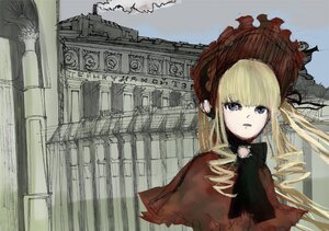 Rating: Safe Score: 0 Tags: 1girl bangs blonde_hair blue_eyes bonnet capelet dress drill_hair flower image long_hair long_sleeves looking_at_viewer outdoors red_capelet shinku sky solo twin_drills twintails User: admin