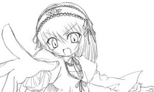 Rating: Safe Score: 0 Tags: 1girl :d artist_request dress frills greyscale hairband image long_hair long_sleeves looking_at_viewer lowres monochrome open_mouth ribbon rozen_maiden simple_background smile solo suigintou upper_body white_background wings User: admin