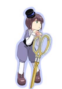 Rating: Safe Score: 0 Tags: 1girl boots brown_hair full_body green_eyes hat image instrument long_sleeves pantyhose short_hair shorts solo souseiseki top_hat User: admin