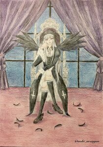 Rating: Safe Score: 0 Tags: 1girl bird black_wings boots curtains feathered_wings feathers image indoors long_sleeves looking_at_viewer red_eyes sitting solo suigintou window wings User: admin