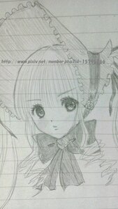 Rating: Safe Score: 0 Tags: 1girl auto_tagged bow bowtie drill_hair frills image looking_at_viewer monochrome shinku simple_background solo white_background User: admin