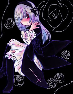 Rating: Safe Score: 0 Tags: 1girl black_flower black_rose dress flower frilled_sleeves frills hairband image long_hair long_sleeves pink_eyes purple_rose red_eyes rose solo spoken_squiggle squiggle suigintou wings User: admin
