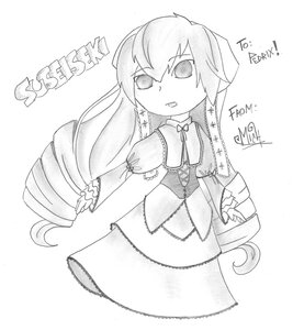 Rating: Safe Score: 0 Tags: 1girl dress drill_hair greyscale image long_hair long_sleeves looking_at_viewer monochrome signature solo suiseiseki very_long_hair User: admin