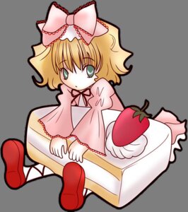 Rating: Safe Score: 0 Tags: 1girl aqua_eyes blonde_hair bow dress food fruit full_body hair_bow hina_ichigo hinaichigo image long_sleeves looking_at_viewer pink_bow pink_dress red_footwear ribbon shoes short_hair sitting solo strawberry style_parody transparent_background white_legwear User: admin