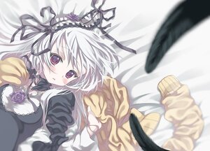 Rating: Safe Score: 0 Tags: 1girl bad_id bad_pixiv_id bed bed_sheet blurry blurry_foreground blush breasts cleavage depth_of_field doll_joints dress feathers flower from_above hairband image joints lolita_hairband long_hair looking_at_viewer lying medium_breasts moriki_takeshi on_back pink_eyes purple_eyes red_eyes ribbon rose rozen_maiden silver_hair solo suigintou sweater towel very_long_hair User: admin