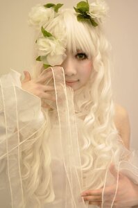 Rating: Safe Score: 0 Tags: 1girl bangs closed_mouth dress fingernails flower green_eyes hair_ornament hands kirakishou leaf lips long_hair looking_at_viewer nail_polish solo upper_body white_dress white_flower User: admin