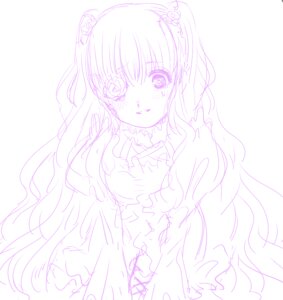 Rating: Safe Score: 0 Tags: 1girl blush dress elbow_gloves gloves image kirakishou long_hair monochrome smile solo very_long_hair User: admin