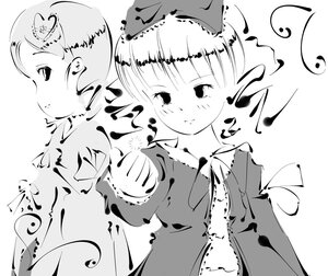 Rating: Safe Score: 0 Tags: 2girls ? beamed_eighth_notes beamed_sixteenth_notes blush eighth_note greyscale hinaichigo image kanaria monochrome musical_note pair quarter_note smile spoken_musical_note User: admin