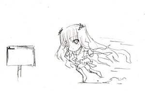 Rating: Safe Score: 0 Tags: 1girl 86800 dress greyscale image kirakishou long_hair monochrome solo traditional_media User: admin