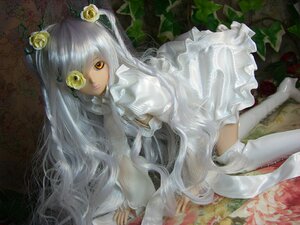 Rating: Safe Score: 0 Tags: 1girl doll dress eyepatch flower hair_flower hair_ornament kirakishou long_hair rose sitting solo thighhighs thorns very_long_hair yellow_eyes yellow_rose User: admin