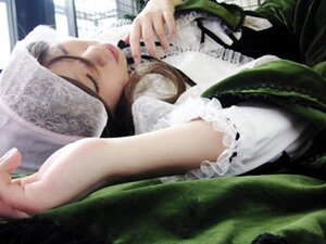 Rating: Safe Score: 0 Tags: 1girl blonde_hair closed_eyes lace lace_trim lips photorealistic realistic solo suiseiseki upper_body User: admin