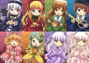 Rating: Safe Score: 0 Tags: 6+girls blonde_hair blue_eyes bow brown_hair dress frills hairband hat head_scarf heterochromia hina_ichigo image kanaria long_hair long_sleeves looking_at_viewer multiple multiple_girls pink_bow pink_dress shinku short_hair silver_hair sisters smile souseiseki suigintou suiseiseki tagme twintails two_side_up very_long_hair wings User: admin