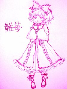 Rating: Safe Score: 0 Tags: 1girl bow cross-laced_footwear dress frills hair_bow hakurei_reimu hina_ichigo hinaichigo image monochrome purple_theme ribbon short_hair sleeves_past_wrists solo User: admin