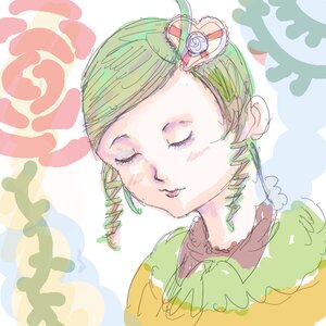 Rating: Safe Score: 0 Tags: 1girl closed_eyes closed_mouth flower green_hair image kanaria portrait smile solo User: admin