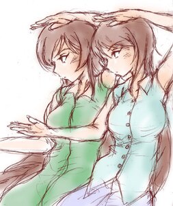 Rating: Safe Score: 0 Tags: 2girls akiyama_yukari auto_tagged blush brown_eyes brown_hair image long_hair lying multiple_girls nishizumi_maho nishizumi_miho pair short_hair siblings sisters sketch souseiseki suiseiseki yuri User: admin