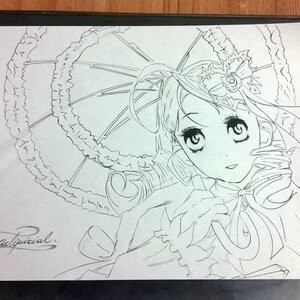 Rating: Safe Score: 0 Tags: 1girl dated dress drill_hair frills hair_ornament holding_umbrella image kanaria long_hair long_sleeves looking_at_viewer monochrome parasol photo puffy_sleeves ribbon ringlets shikishi signature solo traditional_media twin_drills umbrella upper_body User: admin