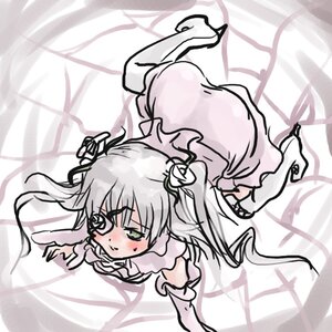 Rating: Safe Score: 0 Tags: 1girl blush dress eyepatch flower high_heels image kirakishou long_hair silver_hair solo suigintou sweatdrop User: admin