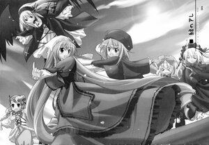 Rating: Safe Score: 0 Tags: 6+girls bow dress frills greyscale hat image long_hair long_sleeves looking_at_viewer monochrome multiple multiple_girls shinku short_hair suigintou suiseiseki tagme very_long_hair wings User: admin