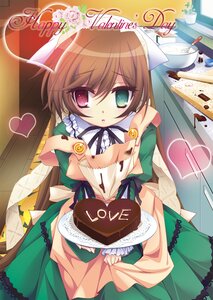 Rating: Safe Score: 0 Tags: 1girl apron brown_hair cake chocolate chocolate_heart commentary_request dress food frills gift green_dress green_eyes hairband happy_valentine heart heterochromia highres holding holding_gift image incoming_gift long_hair red_eyes ribbon room603 rozen_maiden solo suiseiseki valentine very_long_hair User: admin