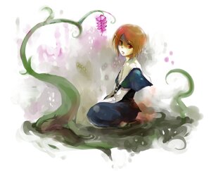 Rating: Safe Score: 0 Tags: 1girl flower heterochromia image long_sleeves monster_girl plant red_eyes short_hair sitting solo souseiseki User: admin